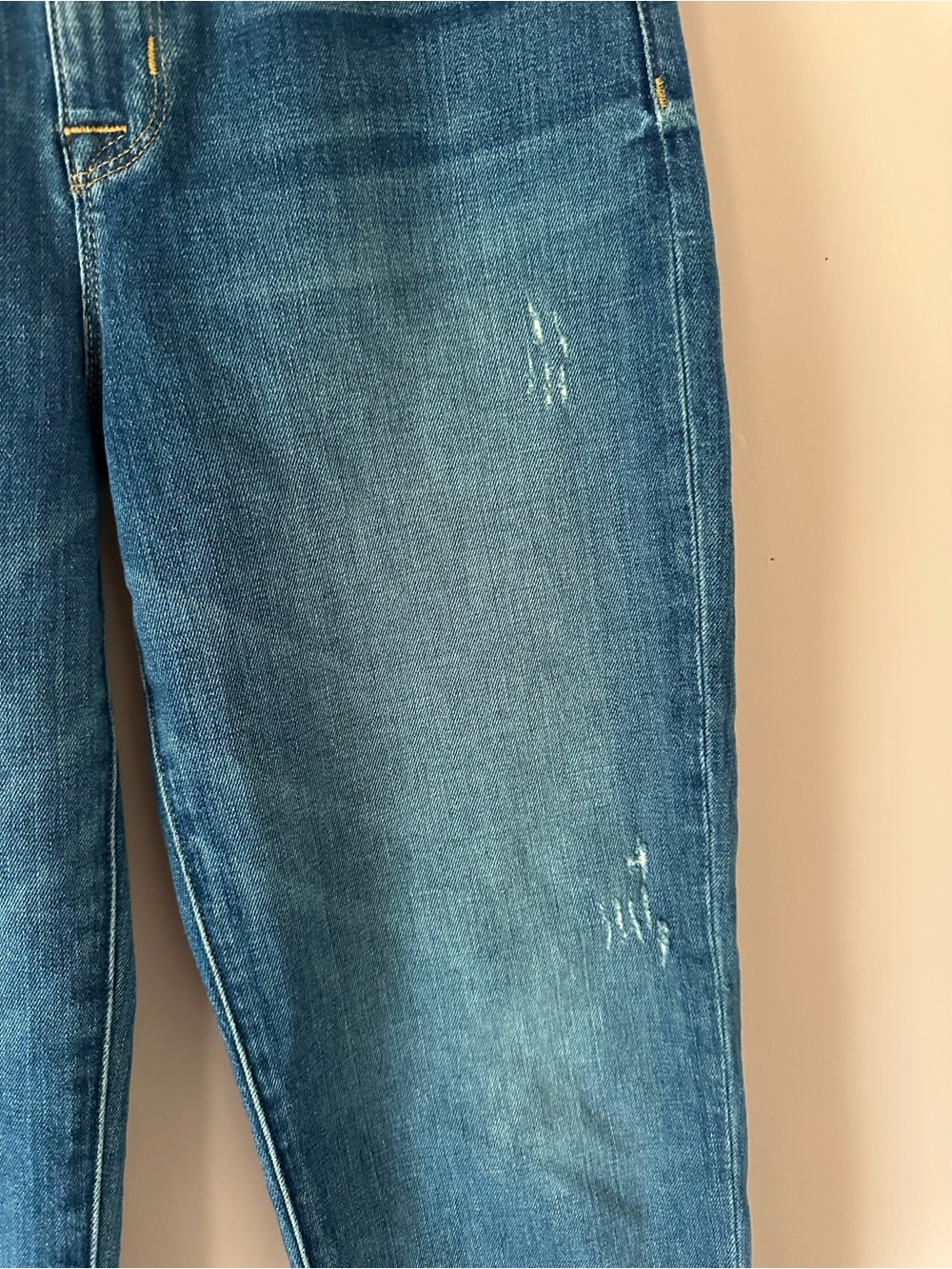 Hudson Zoeey High Rise Straight Cropped Distressed Medium Wash Denim Jeans - Picture 8 of 14